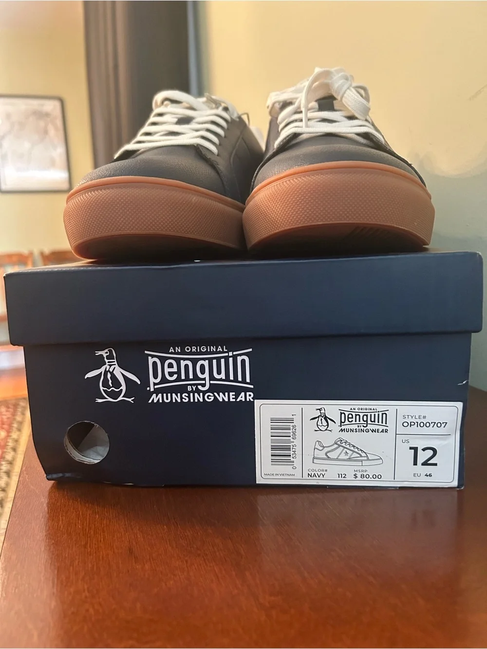 NWT Original Penguin Garret Sneaker - Navy Leather